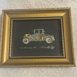 Art Picture Collage 1912 Chevy Coupe Made with Old Watch Parts Ken Broadbent